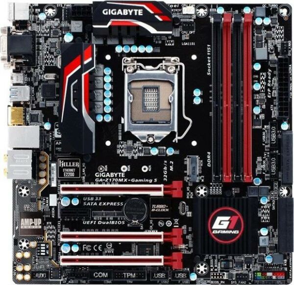 Gigabyte GA-Z170MX-Gaming 5 Rev.1.1 Intel Z170 Micro ATX Sockel 1151   #90713