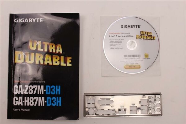 Gigabyte GA-H87M-D3H Rev.1.0 Handbuch - Blende - Treiber CD   #125791