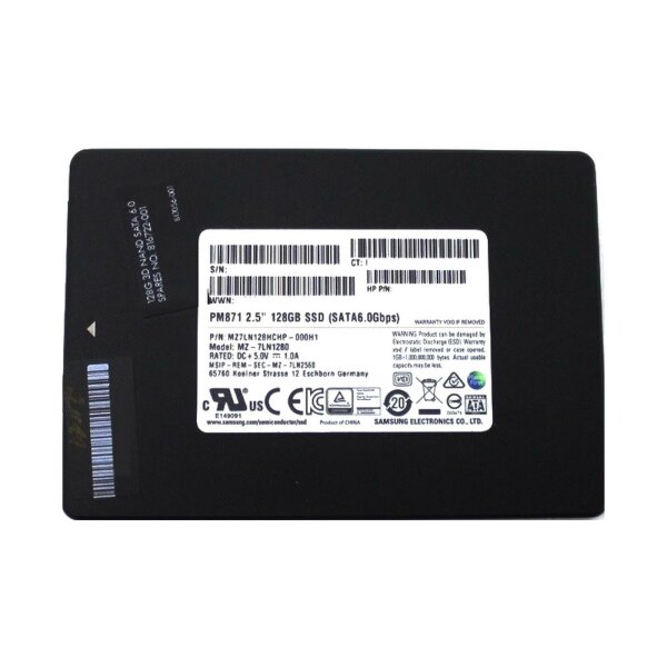 Samsung PM871 128GB 2.5 Zoll SATA III 6Gb s MZ7LN128HCHP SSD 135273