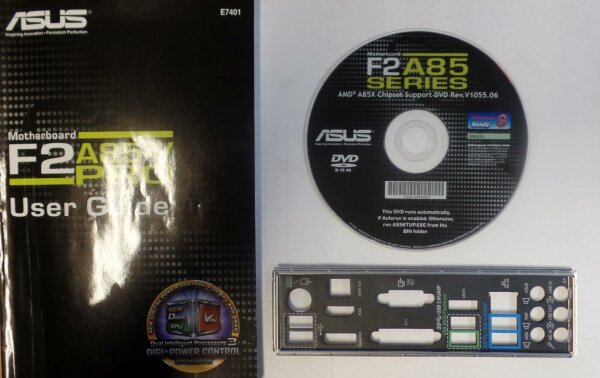 ASUS F2A85-V Pro manual - i/o-shield - CD-ROM with drivers   #38258
