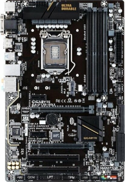 Gigabyte GA-Z170-HD3 Rev.1.0 Intel Z170 Mainboard ATX Sockel 1151   #125299