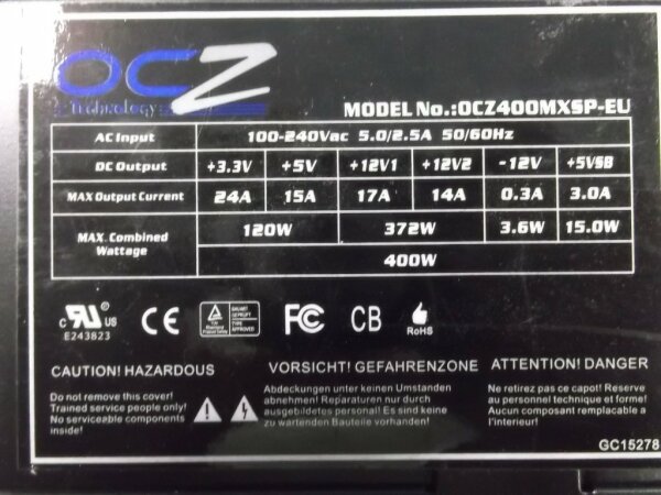 OCZ  OCZ400MXSP-EU 400 Watt modular   #30330