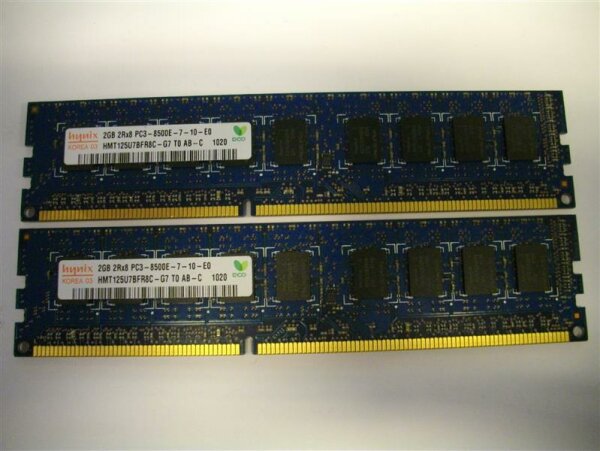 Hynix 4 GB (2x2GB) HMT125U7BFR8C-G7 PC3-8500E DDR3-1066 ECC   #117375