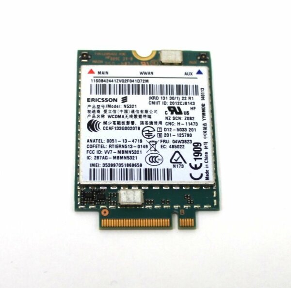 Lenovo Ericsson N5321 UMTS / HSPA+ Modem WWAN M.2 Karte ThinkPad    #135297