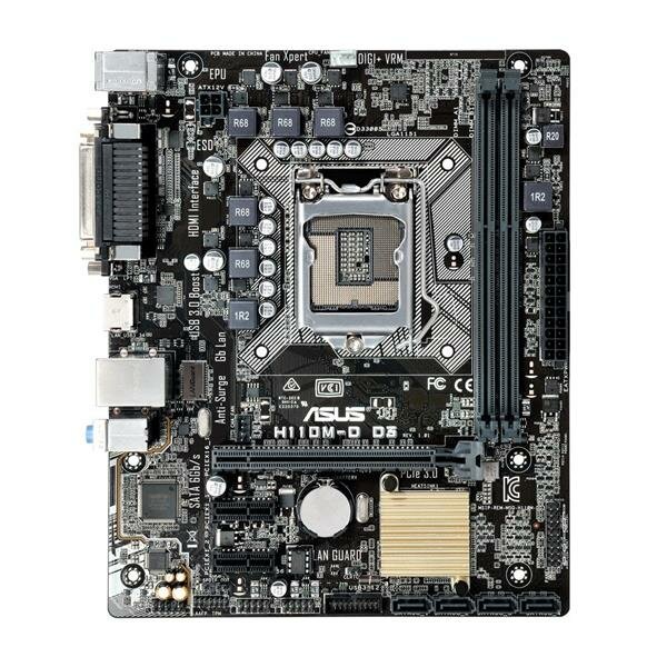 ASUS H110M-D D3 Intel H110 Mainboard Micro ATX Sockel 1151   #70018