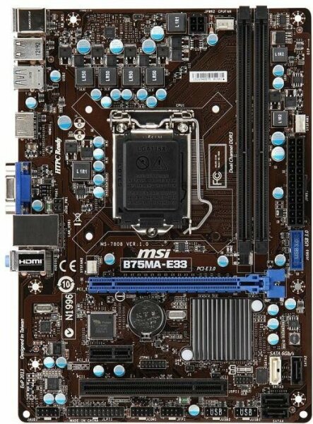 MSI B75MA-E31 MS-7808 Ver.1.0 Intel B75 Mainboard Micro ATX Sockel 1155  #36232