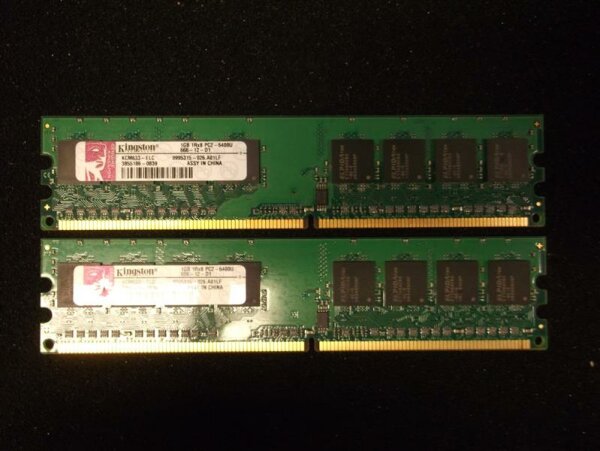 Kingston 2 GB (2x1GB) KCM633-ELC UDIMM 240pin DDR2-800 PC2-6400U   #34189
