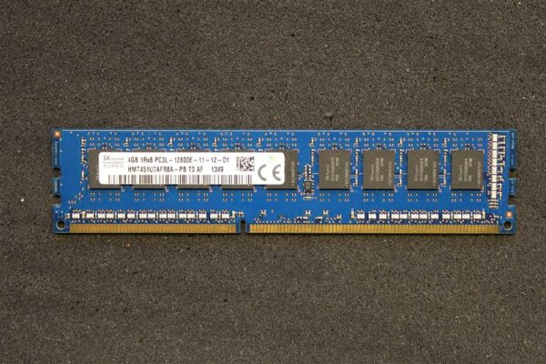 4 GB 1Rx8 DDR3-1600 PC3L-12800E ECC Unbuffered   #77717