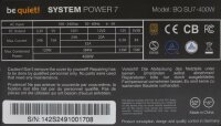 Be Quiet System Power 7 400W (BN142) ATX Netzteil 400 Watt 80+   #34197