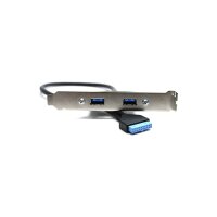 USB 3.0 Slotblech IO Shield  2 Port 19-Pin Mainboard Anschluss   #34201