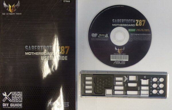 ASUS Sabertooth Z87 manual - i/o-shield - CD-ROM with drivers   #37786