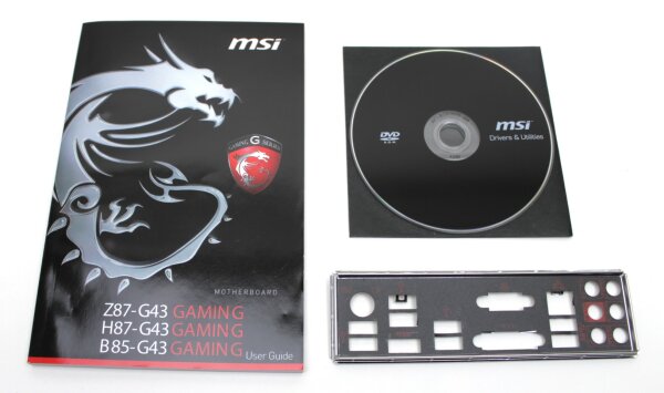 MSI Z87-G43 Gaming / H87-G43 / B85-G43 Handbuch - Blende - Treiber CD   #38050