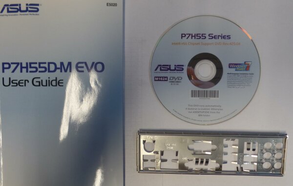 ASUS P7H55D-M EVO manual - i/o-shield - CD-ROM with drivers   #36004