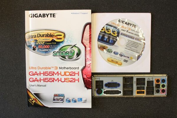Gigabyte GA-H55M-UD2H Rev.1.0 Handbuch - Blende - Treiber CD   #36005