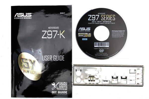 ASUS Z97-K manual - i/o-shield - CD-ROM with drivers   #37029