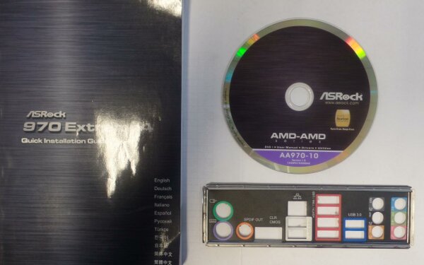 ASRock 970 Extreme4 Handbuch - Blende - Treiber CD   #29608