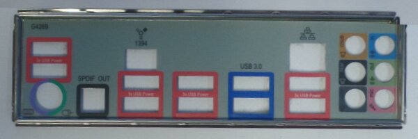 Gigabyte GA-990XA-UD3 Rev. 1.0, 2.0, 3.0 Blende -Slotblech IO Shield   #34218