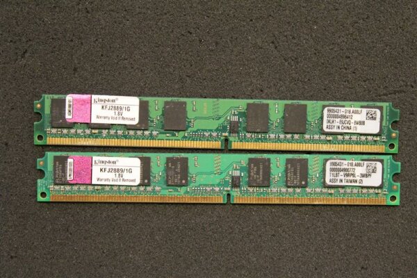 Kingston 2 GB (2x1GB) KFJ2889/1G 240pin DDR2-667 PC2-5300 Low Pofile   #70062