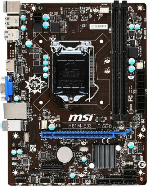 MSI H81M-E33 MS-7817 Ver.1.2 Intel H81 Mainboard Micro ATX Sockel 1150   #87726