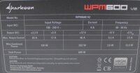 Sharkoon WPM600 V2 600W ATX Netzteil 600 Watt 80+ modular   #110000