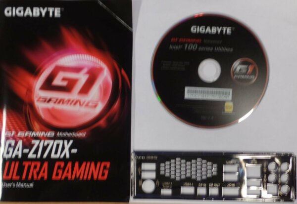 Gigabyte GA-Z170X-ULTRA GAMING - Handbuch - Blende - Treiber CD   #110007