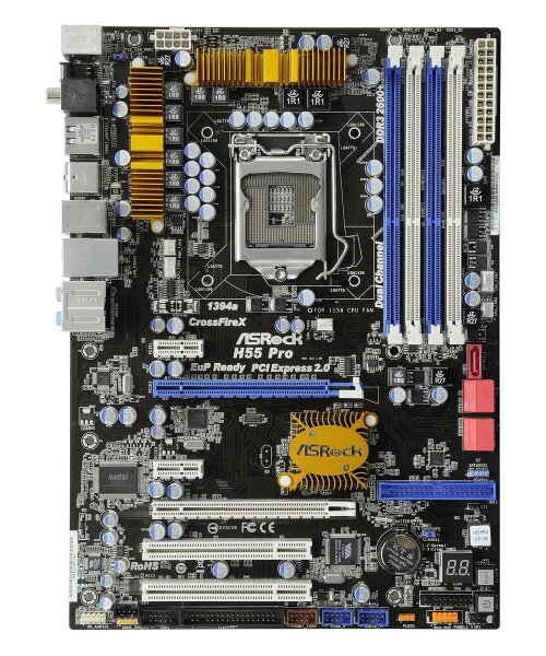 ASRock H55 Pro Rev.1.00 Intel H55 Mainboard ATX Sockel 1156   #42429