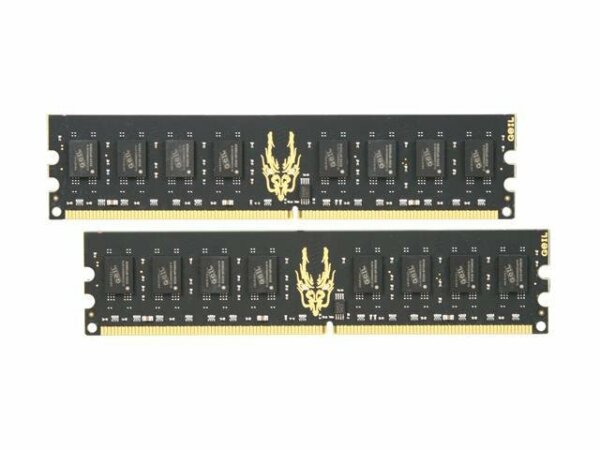 GEIL Black Dragon 2 GB (2x1GB) GB22GB6400C5DC DDR2-800 PC2-6400   #87755