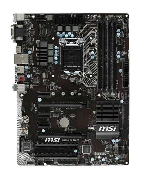 MSI H170A PC MATE MS-7971 Ver.2.1 Intel H170 Mainboard ATX Sockel 1151   #40654