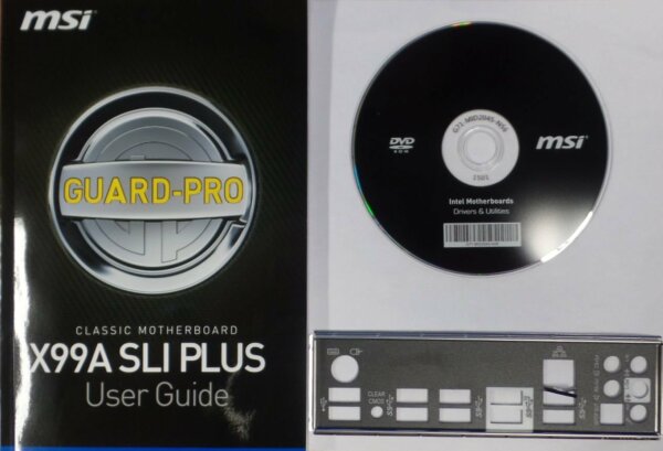 MSI X99A SLI PLUS - Handbuch - Blende - Treiber CD   #110040