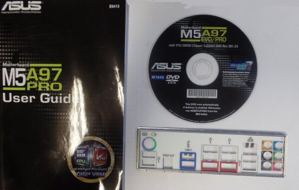 ASUS M5A97 Pro manual - i/o-shield - CD-ROM with drivers   #29914