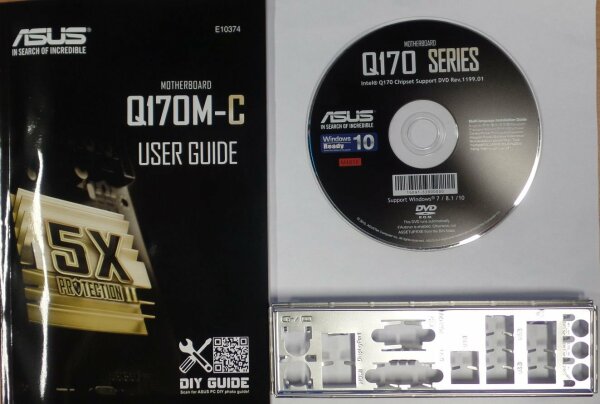 ASUS Q170M-C - manual - i/o-shield - CD-ROM with drivers   #110044