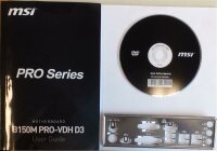 MSI B150M PRO-VDH D3 - Handbuch - Blende - Treiber CD...