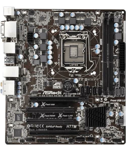 ASRock H77M Intel H77 Mainboard Micro ATX Sockel 1155   #33008