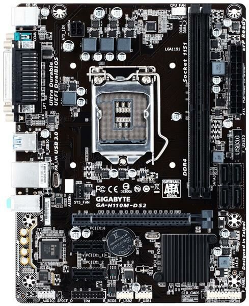 Gigabyte GA-H110M-DS2 Rev.1.0 Intel H110 Mainboard Micro ATX Sockel 1151  #71665