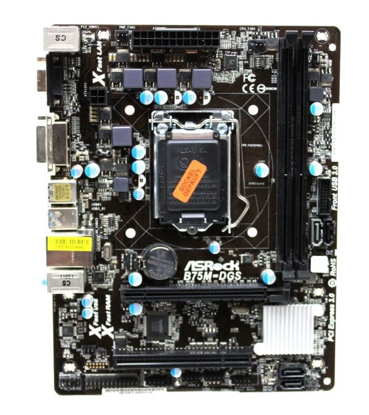 ASRock B75M-DGS Intel B75 Rev.2.0  Mainboard Micro ATX Sockel 1155   #140188