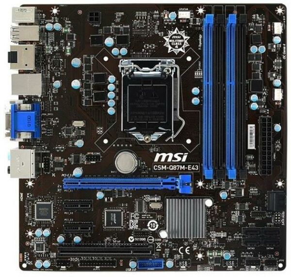 MSI CSM-Q87M-E43 Intel Q87 Mainboard Micro ATX Sockel 1150   #140255