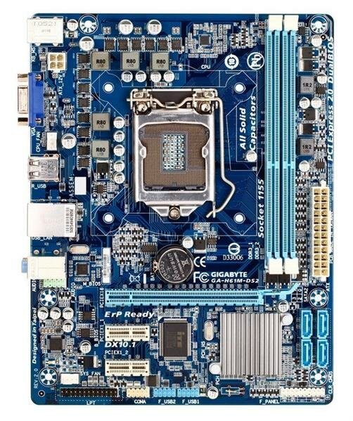 Gigabyte GA-H61M-DS2 Rev.2.0 Intel H61 Mainboard Micro ATX Sockel 1155   #153928