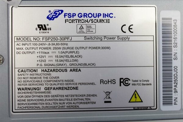 FSP Group FSP250-30PFJ 250 Watt ATX Netzteil   #154132