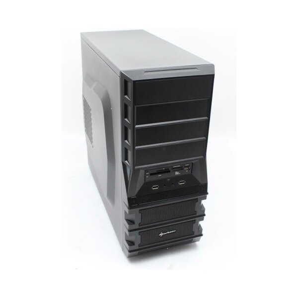 Sharkoon Vaya II  ATX PC Gehäuse MidiTower USB 2.0 Kartenleser schwarz   #300092