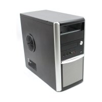 Micro-ATX PC Gehäuse MidiTower USB 2.0  schwarz   #300380