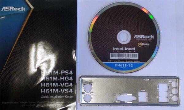 ASRock H61M-VG4 - Handbuch - Blende - Treiber CD   #156792