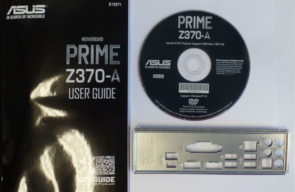 ASUS Prime Z370-A Rev.1.04 - Handbuch - Blende - Treiber CD   #156794