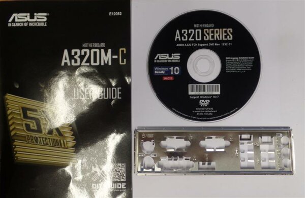 ASUS A320M-C Rev.1.01 - Manual - Blende - Driver CD   #156928