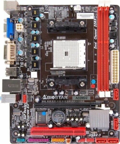 Biostar A55MD2 AMD A55 Mainboard Micro ATX Sockel FM2   #156646