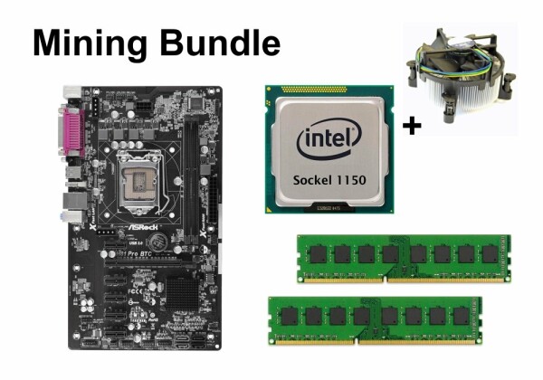 Mining Bundle - ASRock H81 Pro BTC + Intel Core i3-4170 + 4GB RAM #157027