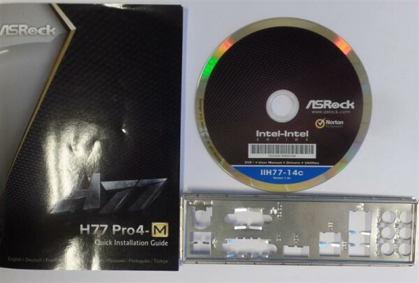 ASRock H77 Pro4-M - Handbuch - Blende - Treiber CD   #300582