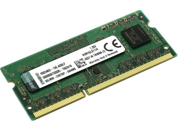 Kingston 4 GB (1x4GB) KVR16LS11/4 DDR3-1600 PC3-12800 SODIMM   #300837