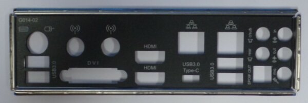 Gigabyte GA-Z170N-WiFi Rev.1.0 - Blende - Slotblech - IO Shield   #300936