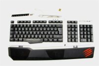 Mad Catz Strike 3 Gaming Tastatur Keyboard DE USB Weiß   #300987