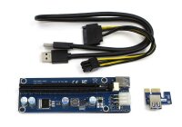 PCIe 1x auf 16x Riser Karte Adapter PCE164P-N03 Mining Bitcoin USB 6-Pin #301202
